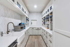 Pantry with a sink