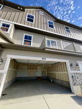 Large two car garage with space on both sides for easy access to vehicles