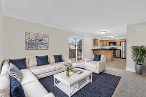 Living room - NEW  Paint & Flooring. Virtual Staged.