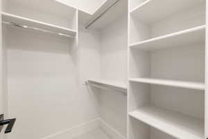 View of walk in closet