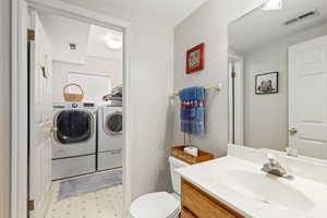 1/2 Bath & Laundry (main level)