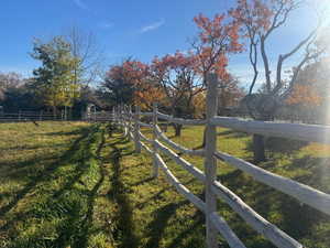 View of yard with a view of rural / pastoral area