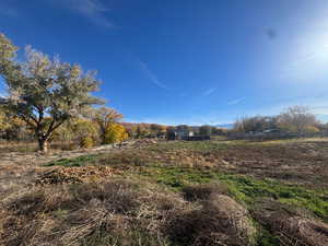 View of yard with a view of countryside