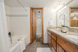 Full bathroom featuring double vanity