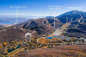 View of mountain background with a nearby body of water