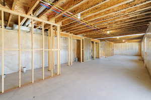 View of unfinished basement