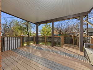 View of wooden deck