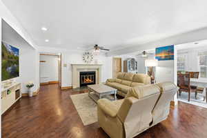 Open layout between main rooms.