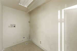 Utility Prep Room – Washer HookupsUnfinished utility/laundry.