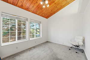 Light, bright private workspace.