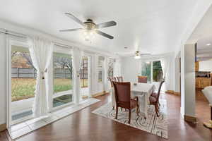 Flexible use space with backyard access.