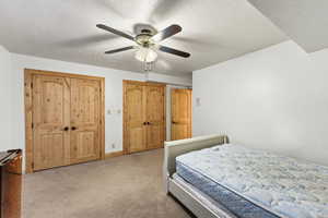 Basement Bedroom #1 – Closet WallDouble closets & hallway.