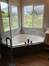 Master bathroom with larger garden tub