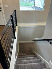 Staircase with baseboards