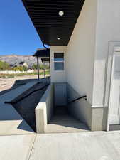 Covered basement entrance