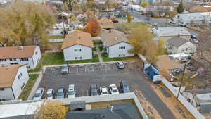 Aerial view of residential area