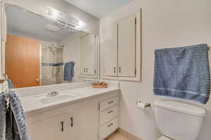 Full Bathroom with large shower