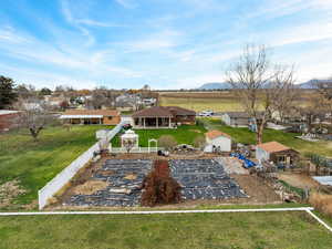 Aerial view of sparsely populated area