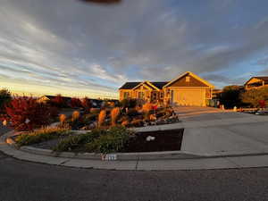 View of front of house featuring driveway