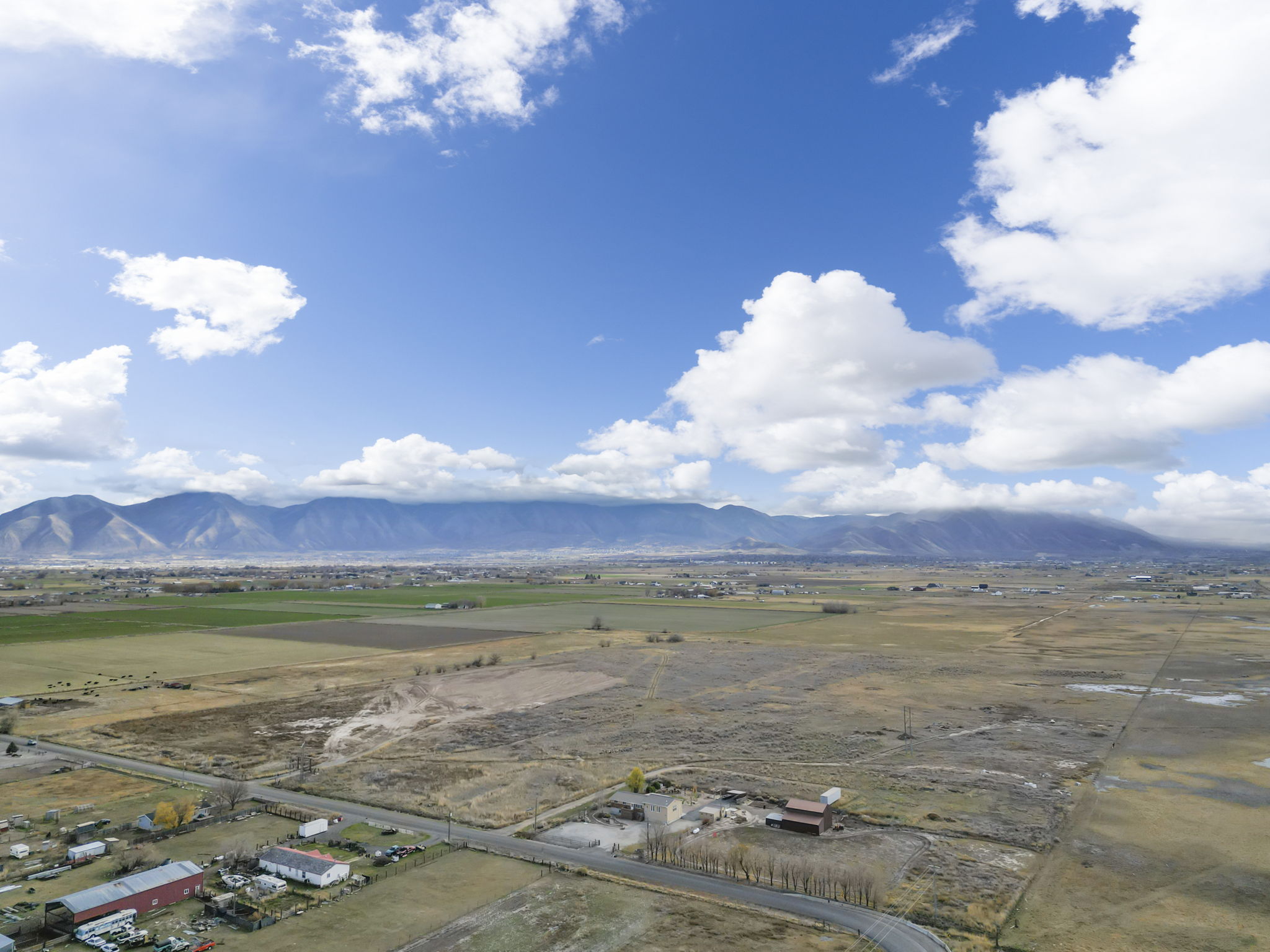 View of rural area with a mountainous background