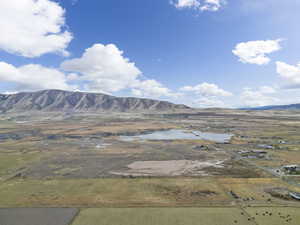 View of mountain background with rural landscape