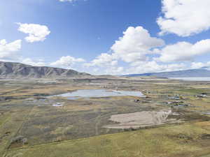 Mountain view featuring a large body of water