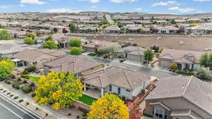 Aerial view of residential area