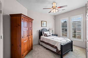 Bedroom 2 at entry with double doors & full closet