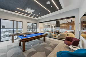 Rec room with billiards