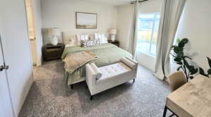 View of carpeted bedroom