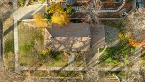 View from above of property