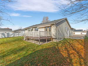 Nice deck with french door to kitchen