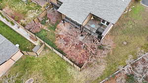 Aerial view of property and surrounding area