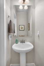 View of half bathroom on main floor