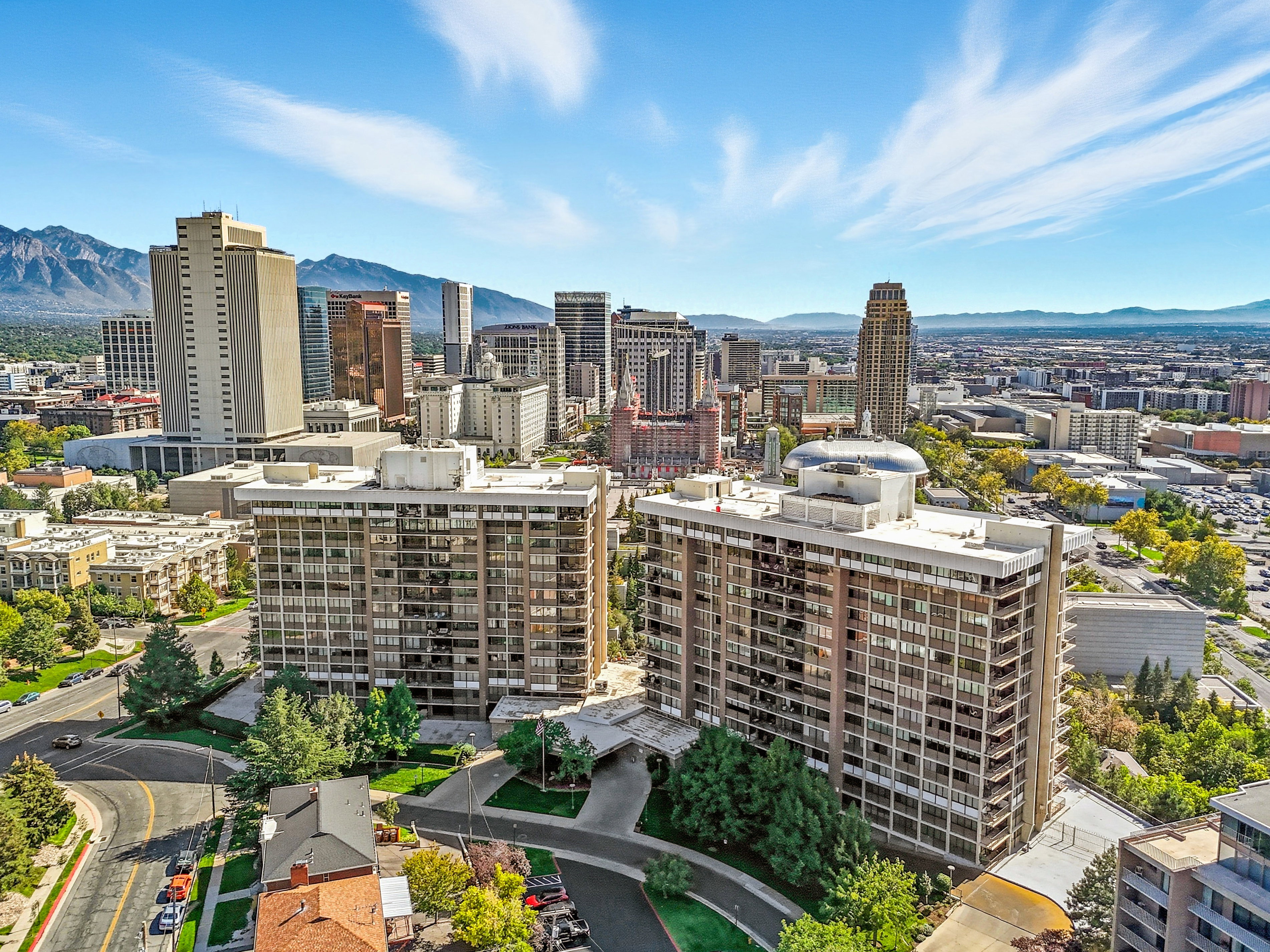 View of city featuring mountains