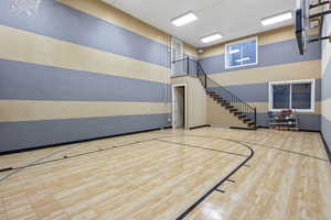 View of basketball court with community basketball court