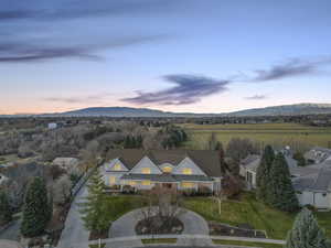 View of subject property featuring a mountain backdrop