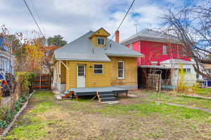 All new trex deck in the backyard