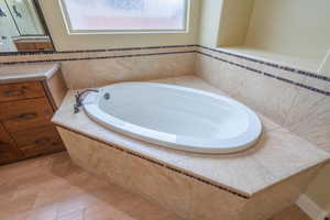 Bathroom with a garden tub