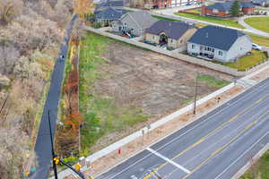Aerial view of residential area