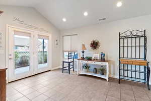 Dining area goes out to the large covered patio