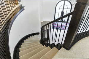 Stairs with baseboards