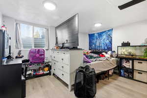 Bedroom featuring light wood-style floors