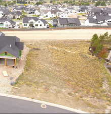 Aerial perspective of suburban area