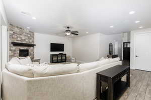 Cozy up to the fireplace