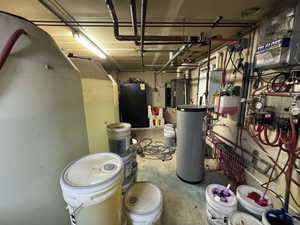 Utilities with water heater and tankless water heater