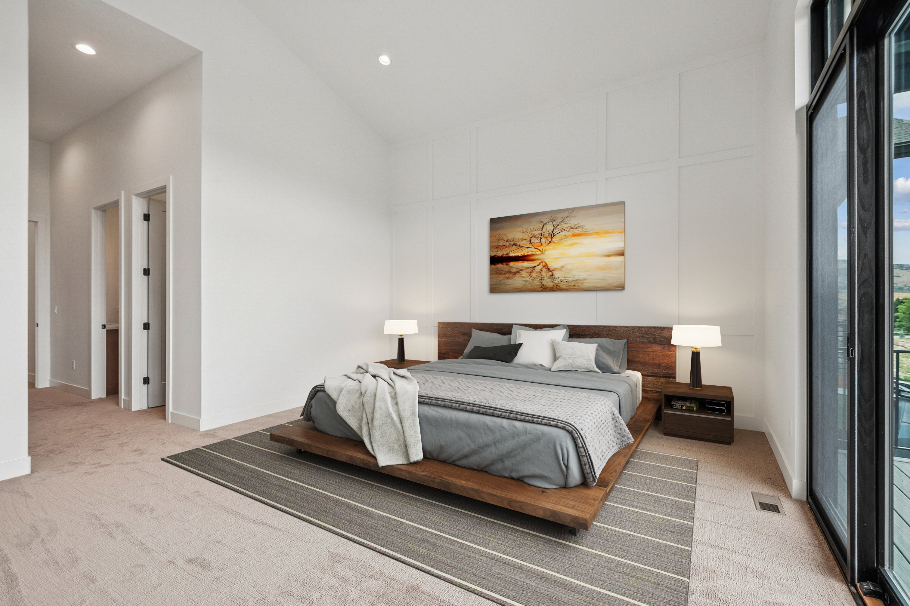 Spacious primary bedroom (#6) ensuite with large walkin closet