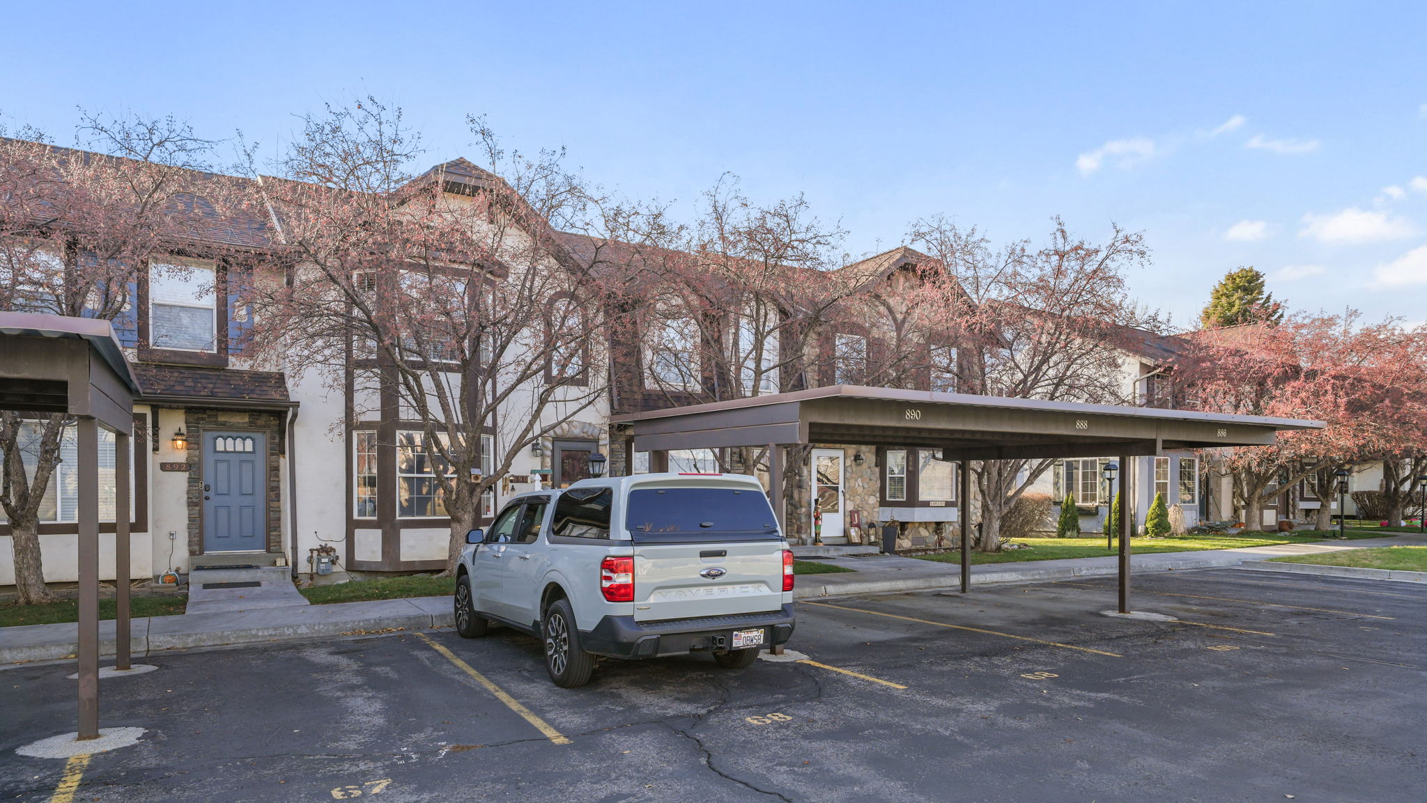 View of uncovered parking lot