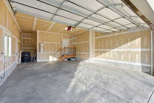 Garage featuring a central vacuum unit