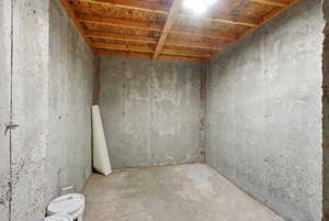 View of unfinished below grade area